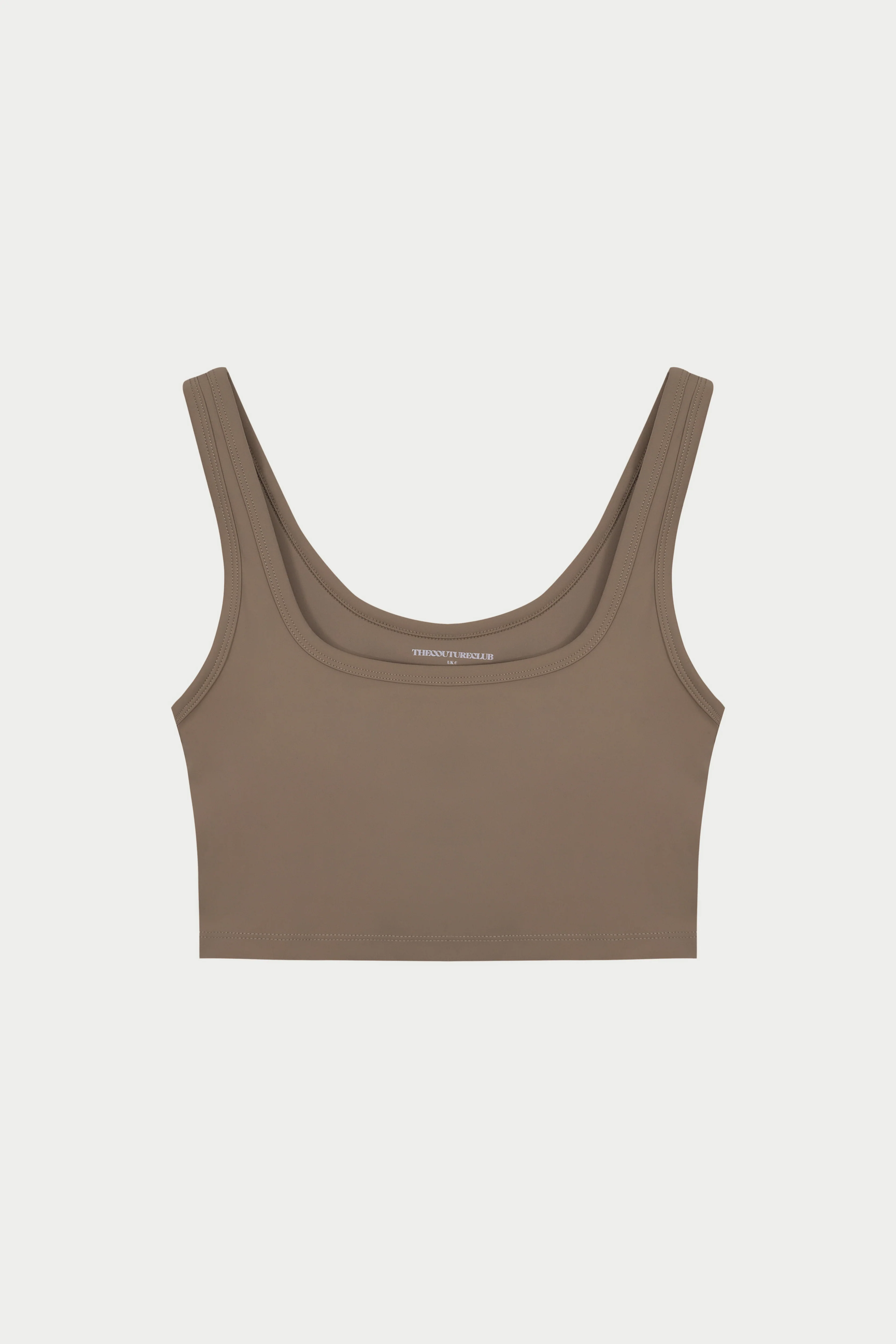 SCULPTING STRETCH EMBLEM SPORTS BRA - COCOA - Image 8