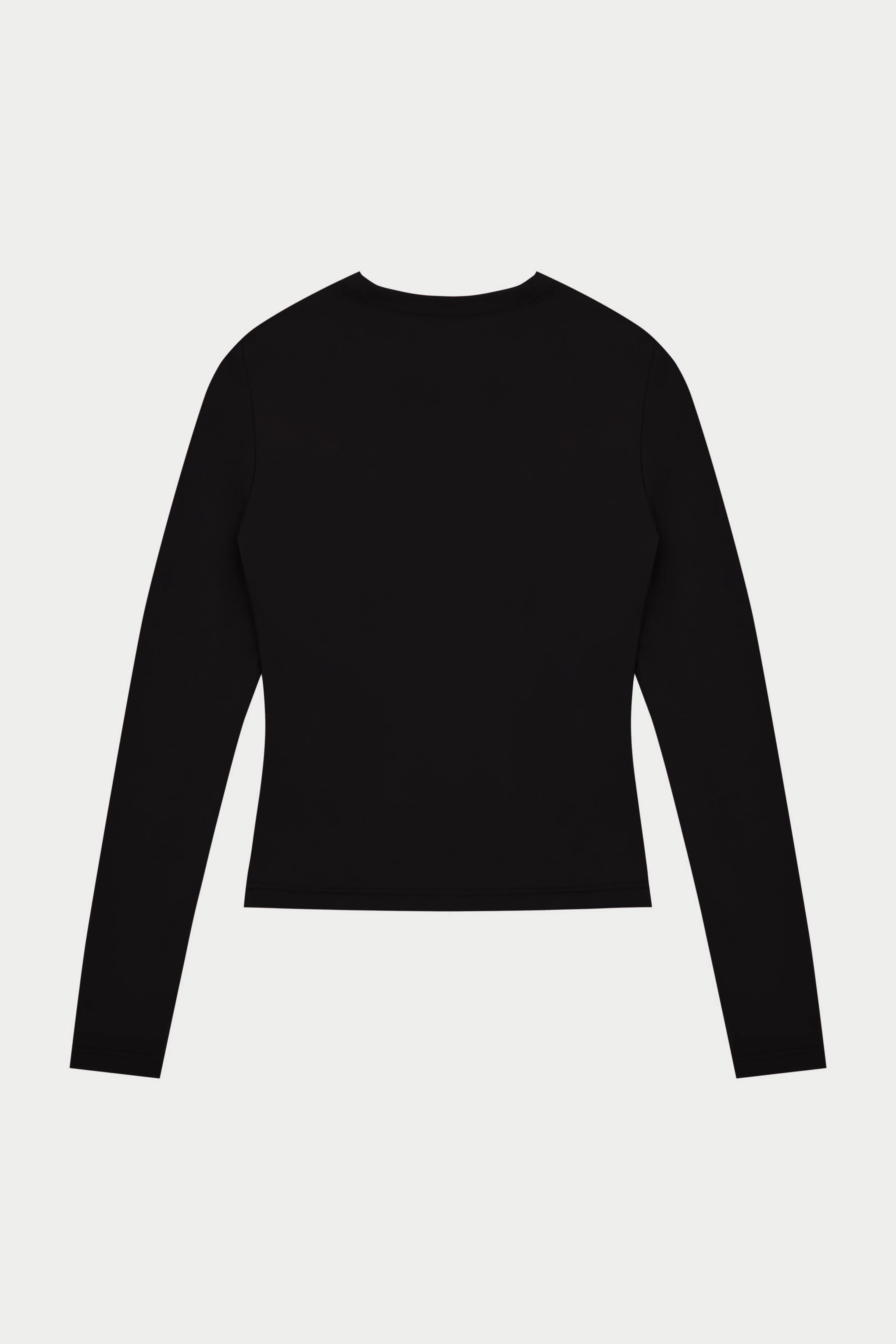 SCULPTING STRETCH LONG SLEEVE TOP - BLACK - Image 10