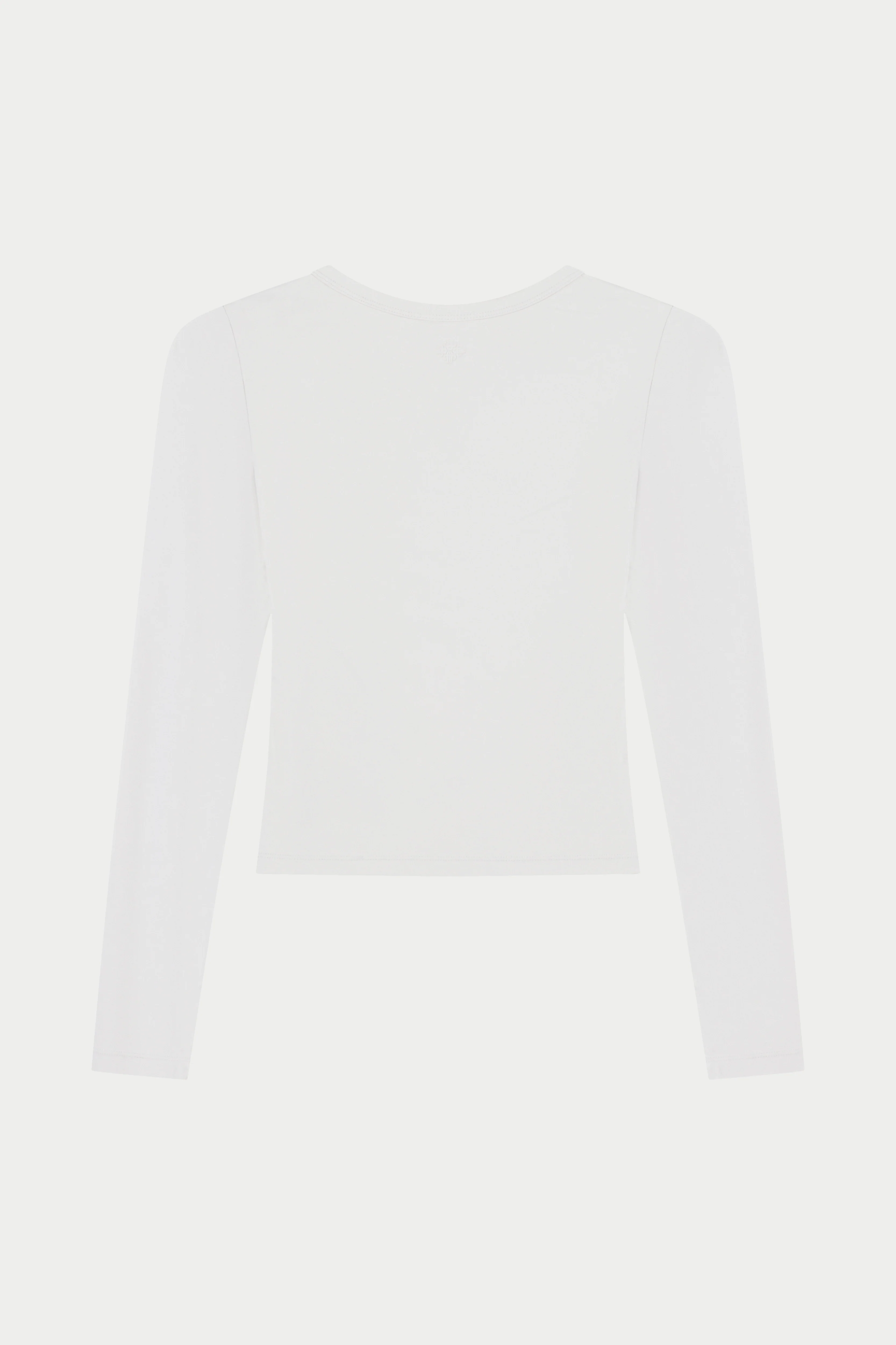 SCULPTING STRETCH SCOOP NECK LONG SLEEVE TOP - BONE - Image 6