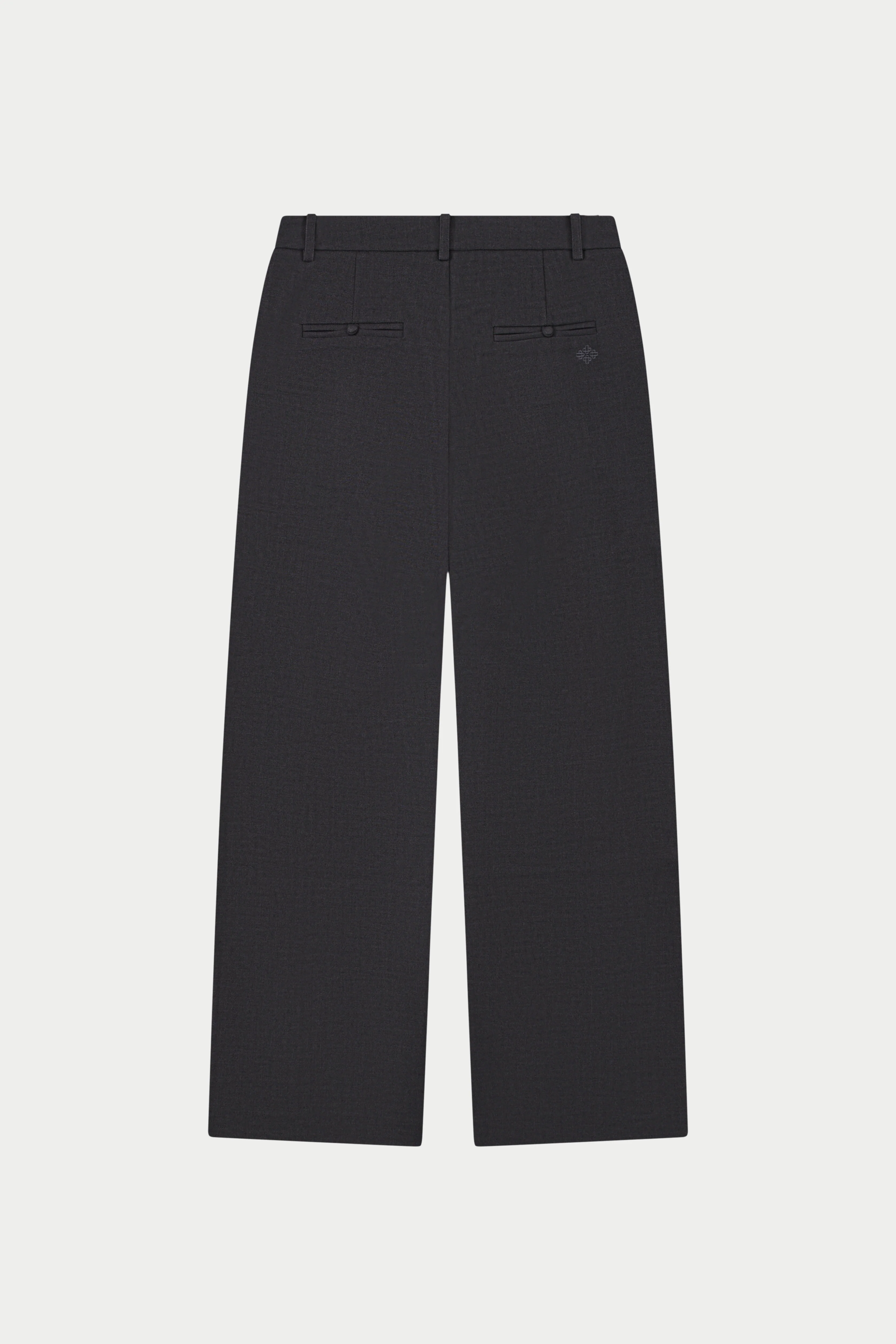 SIDE PLEAT WIDE LEG TAILORED TROUSERS - GREY - Image 8