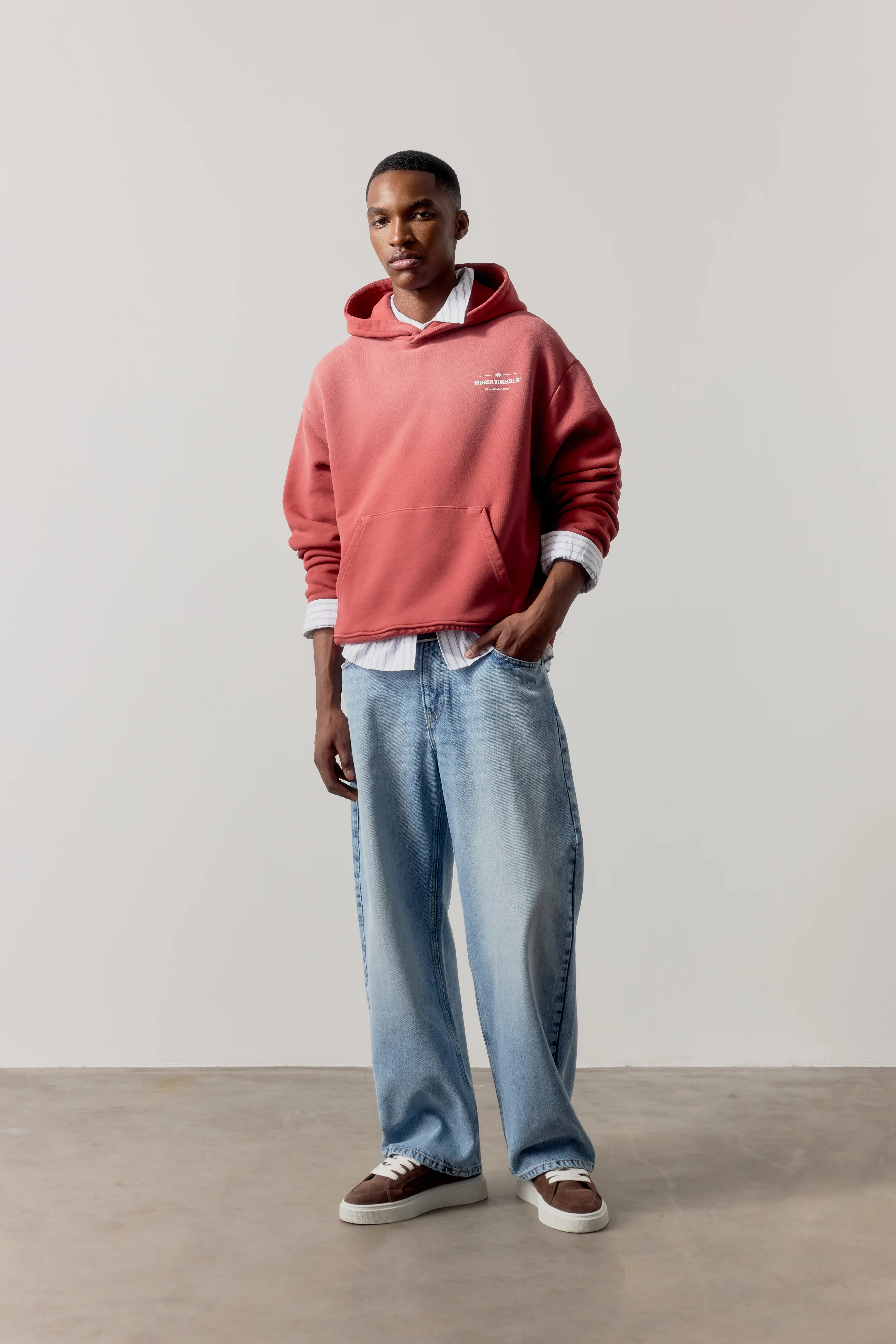 SPRAY WASH COPYRIGHT MULTI GRAPHIC HOODIE - RED - Image 3