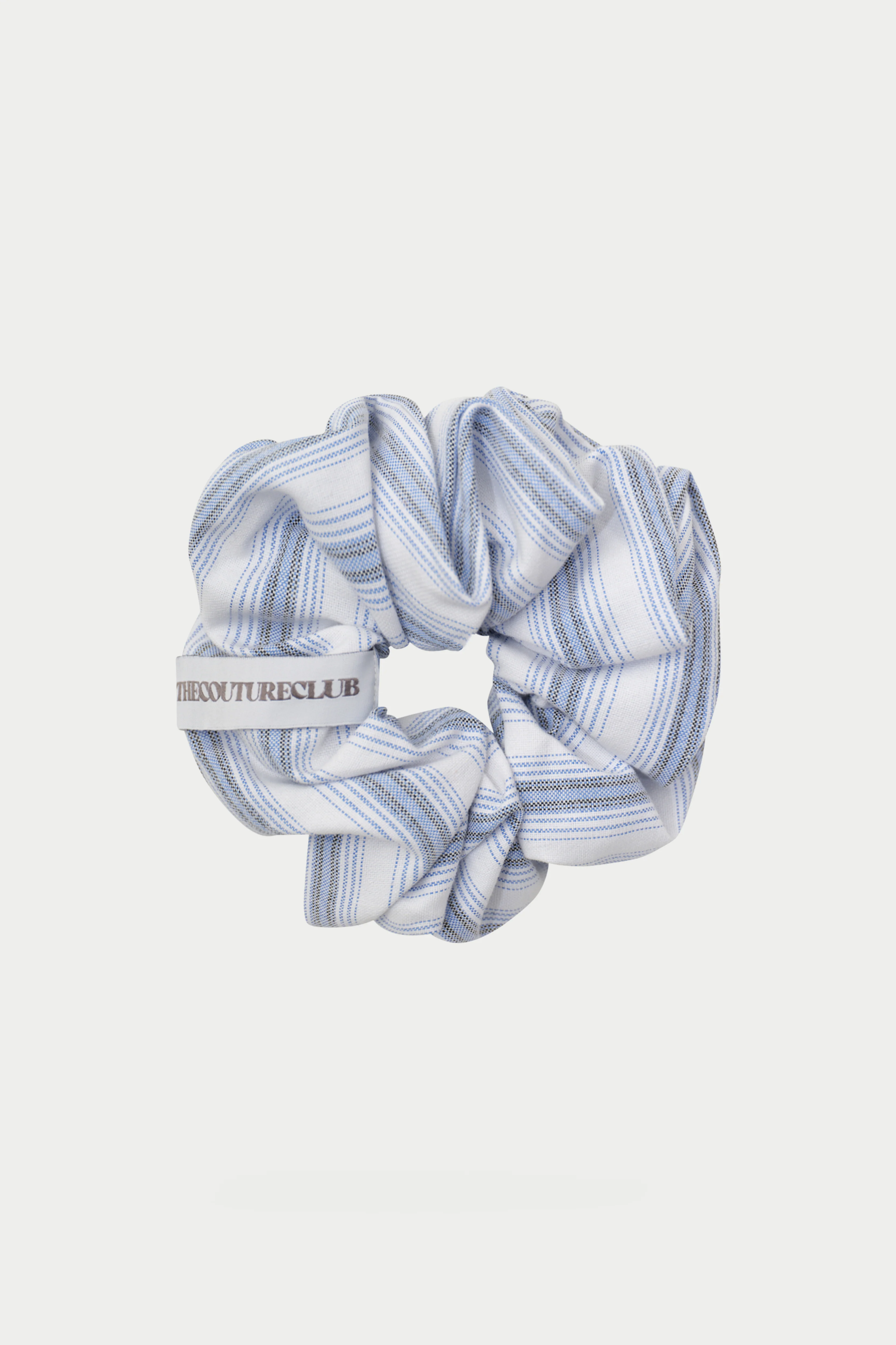 STRIPE BRANDED SCRUNCHIE - BLUE - Image 2