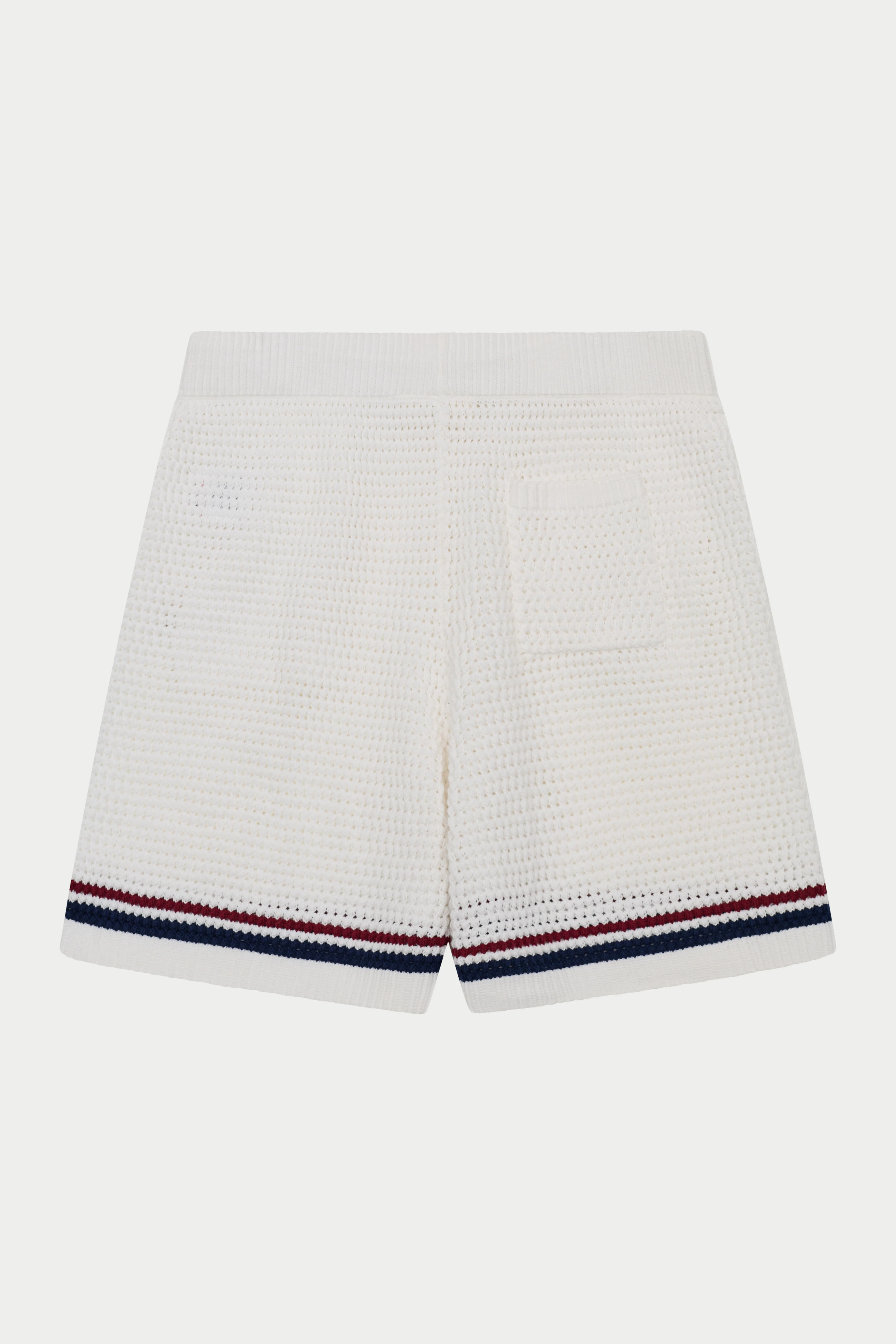 STRIPE CROCHET KNIT SHORTS - BURGUNDY - Image 10
