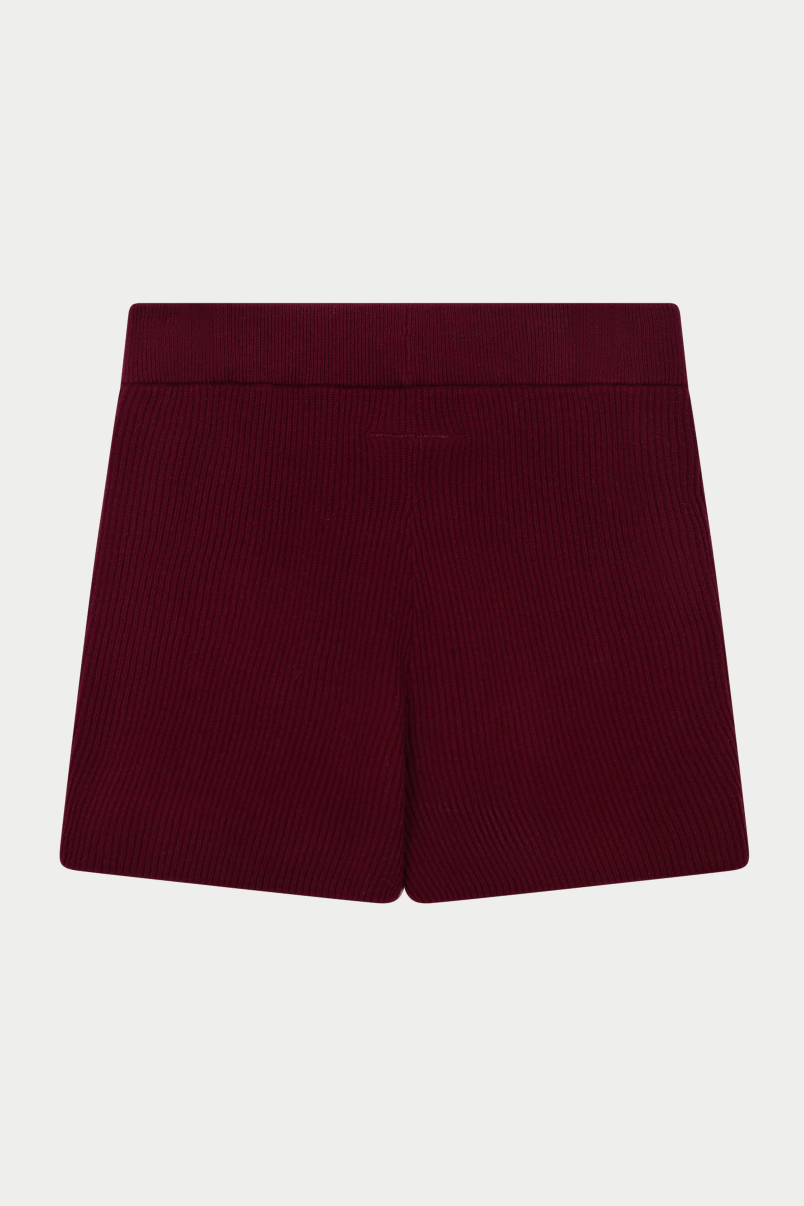 KNITTED MINI SHORTS - BURGUNDY - Image 7