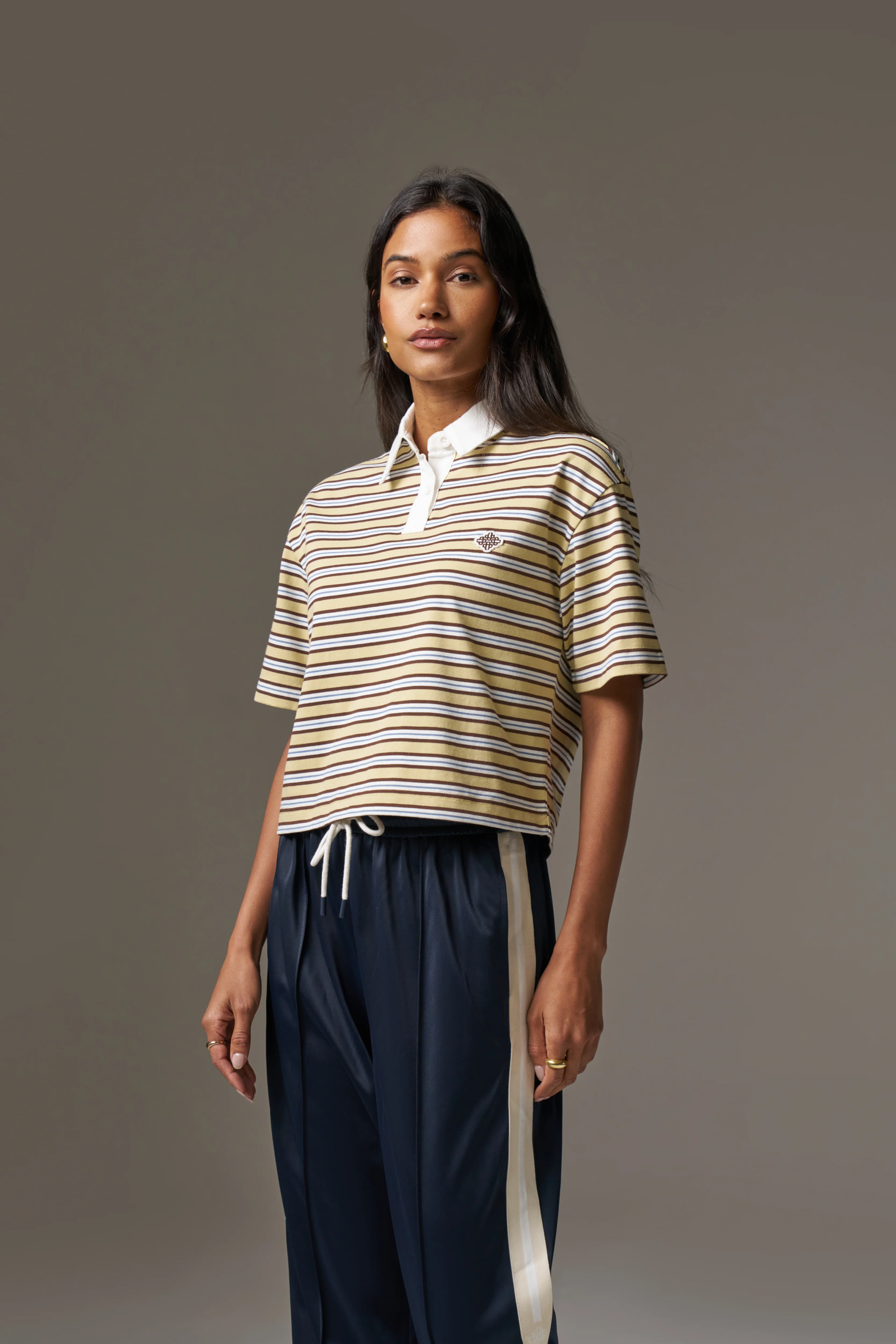 STRIPED POLO TEE - YELLOW - Image 7