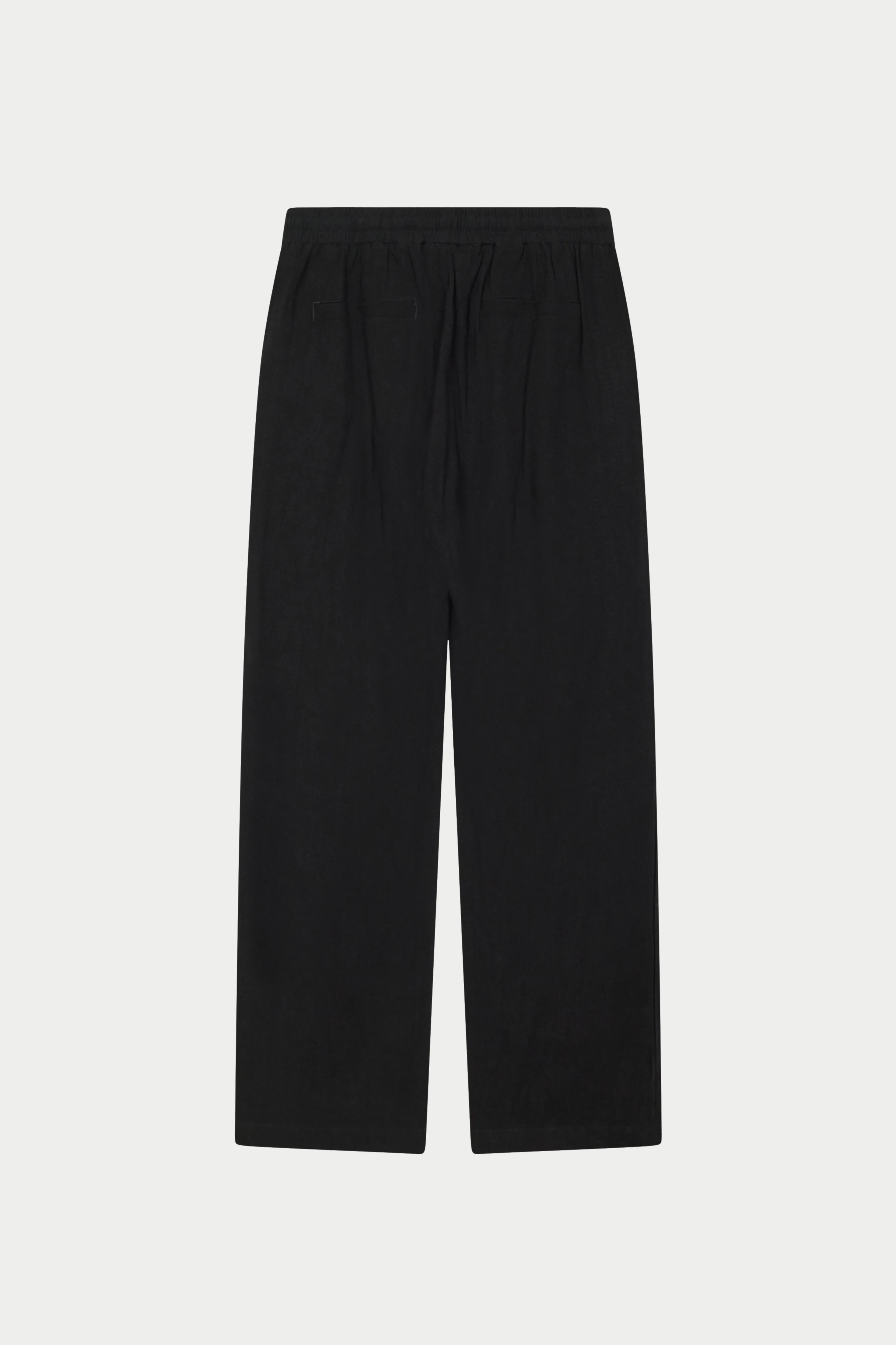 TEXTURED WOVEN TROUSERS - BLACK - Image 9