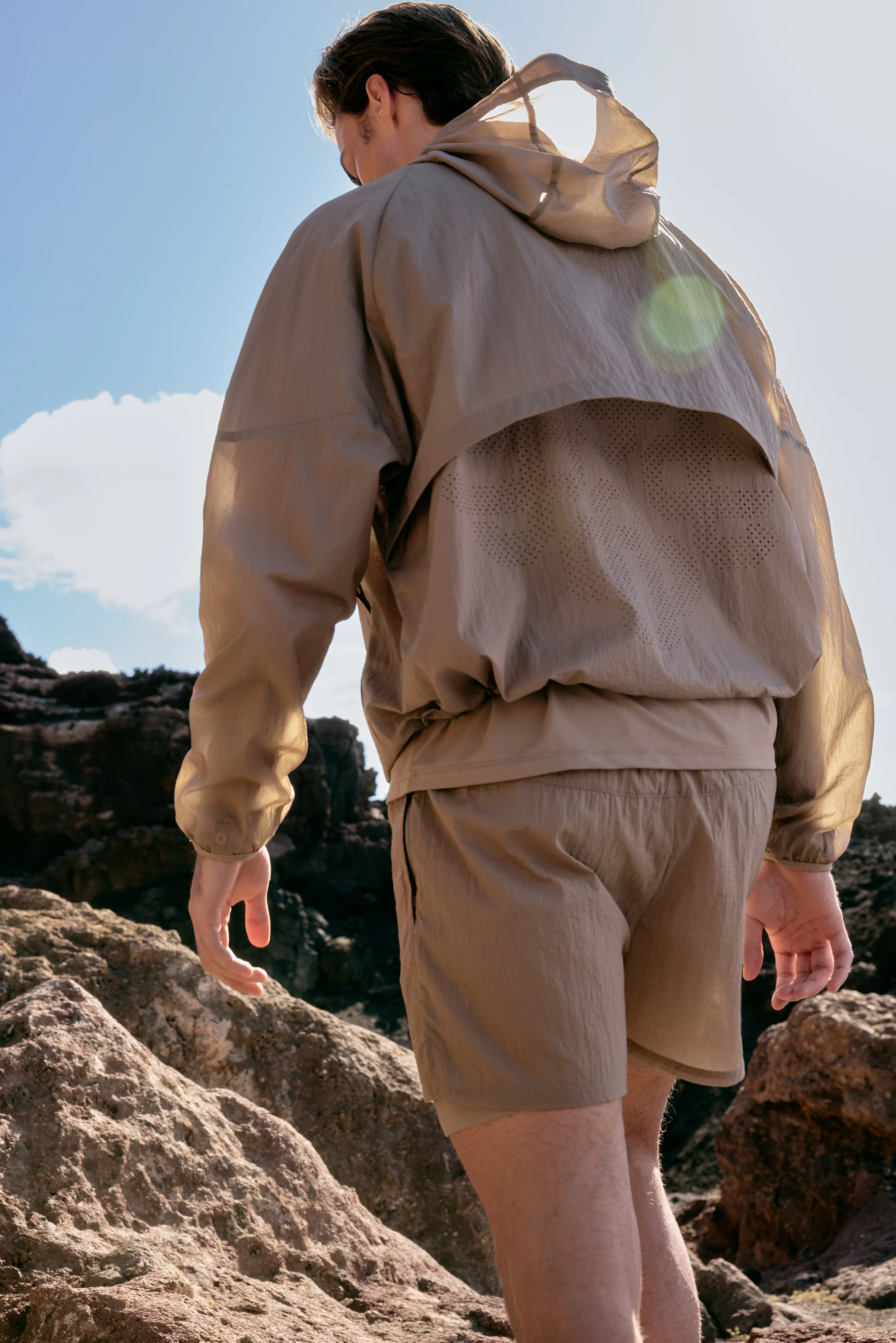 TRANSLUCENT WINDBREAKER - SAND - Image 3