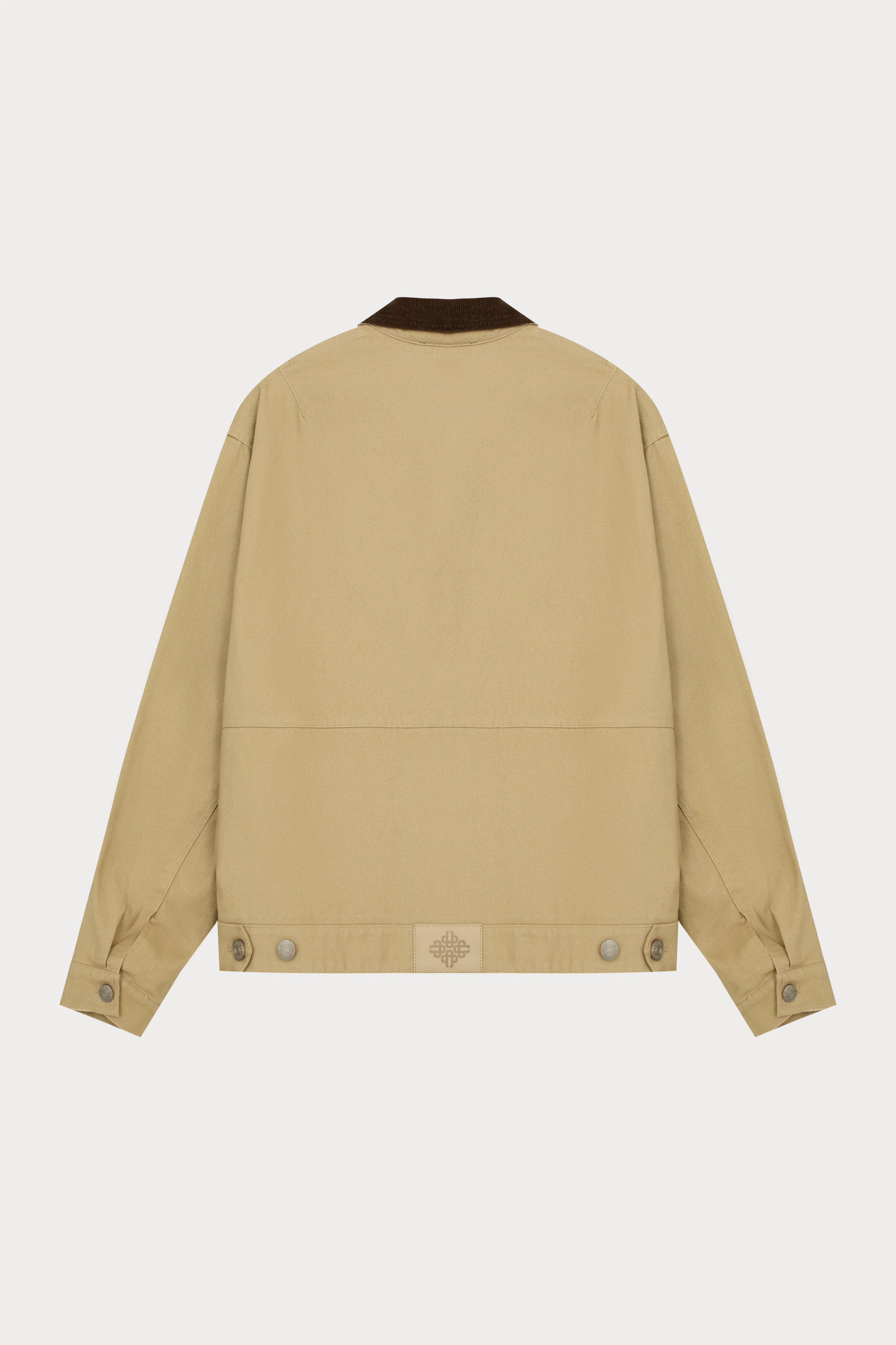 TWILL CONTRAST COLLAR JACKET - BEIGE - Image 14