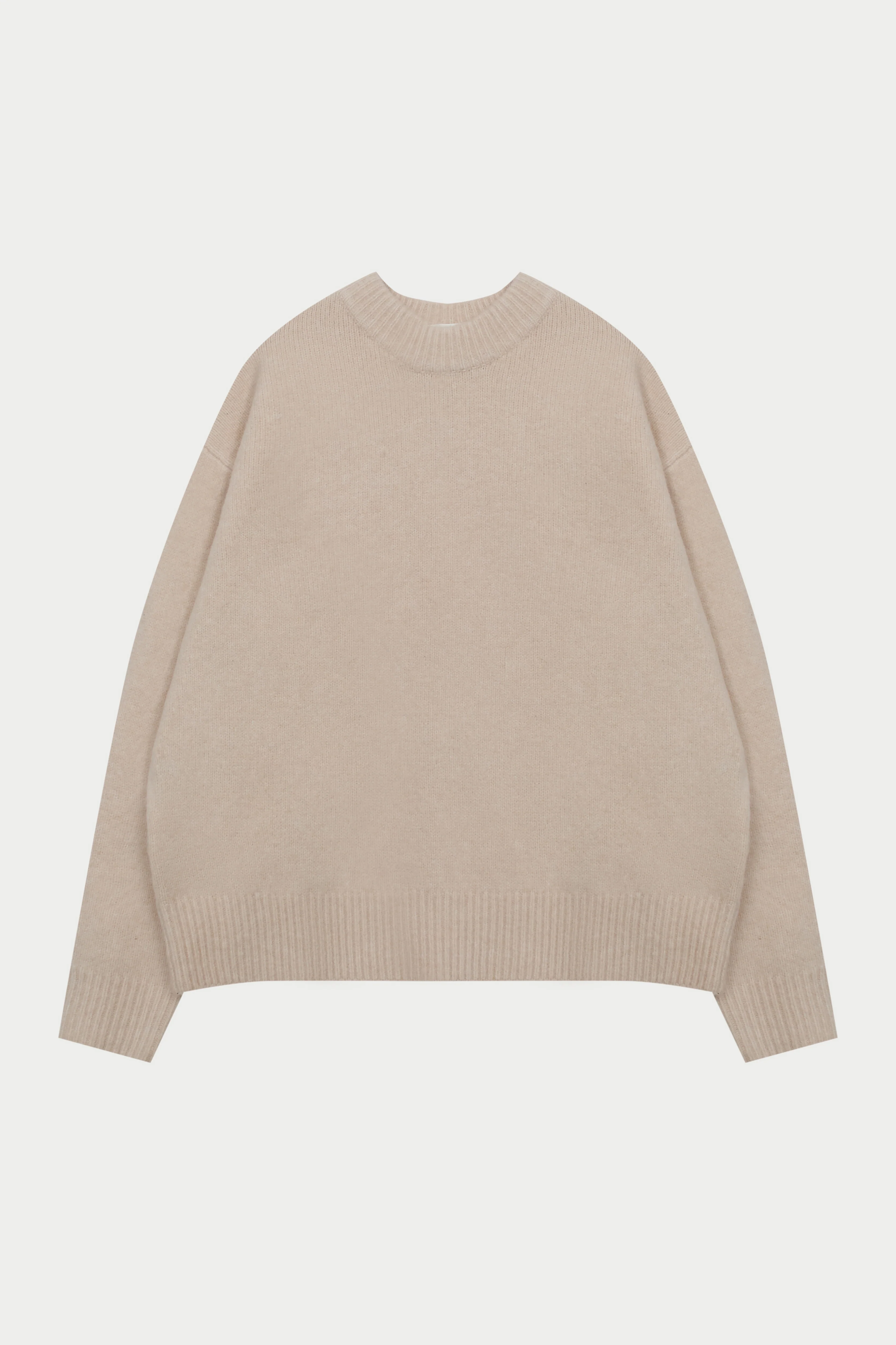 COPYRIGHT BRUSHED KNIT JUMPER - OFF WHITE - Image 6