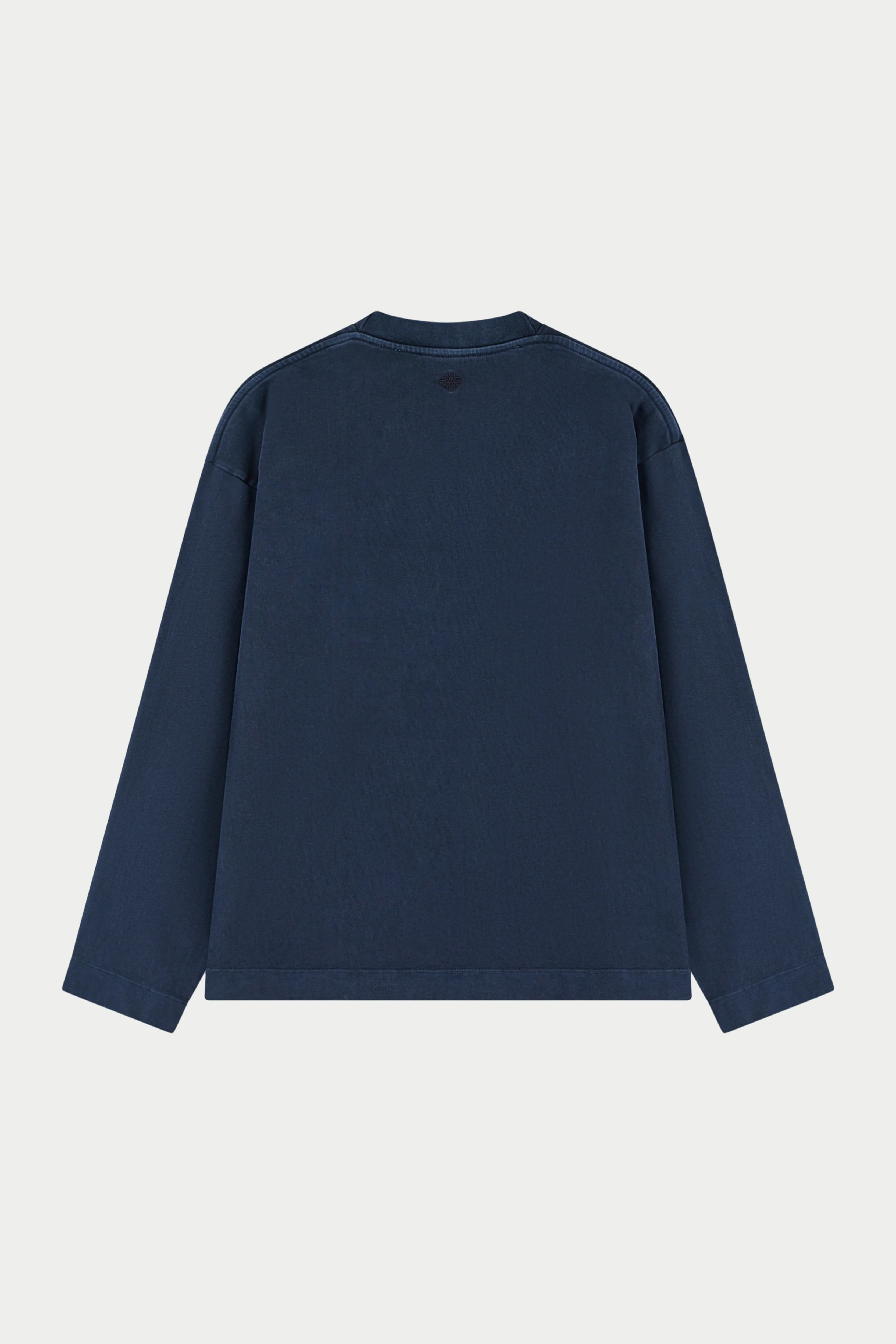 WASHED LONG SLEEVE T-SHIRT - NAVY - Image 6