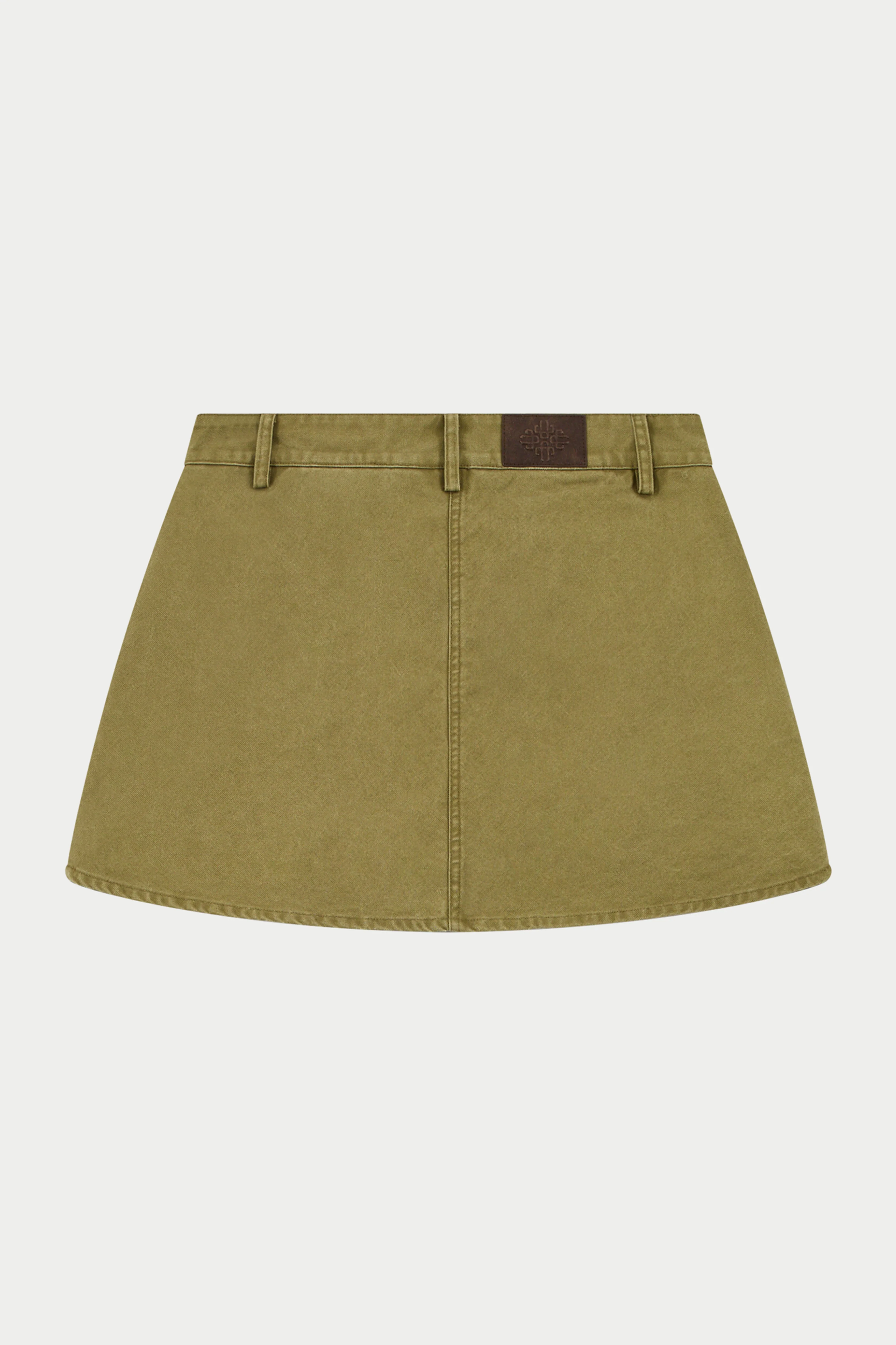 WASHED MINI SKORT - KHAKI - Image 3