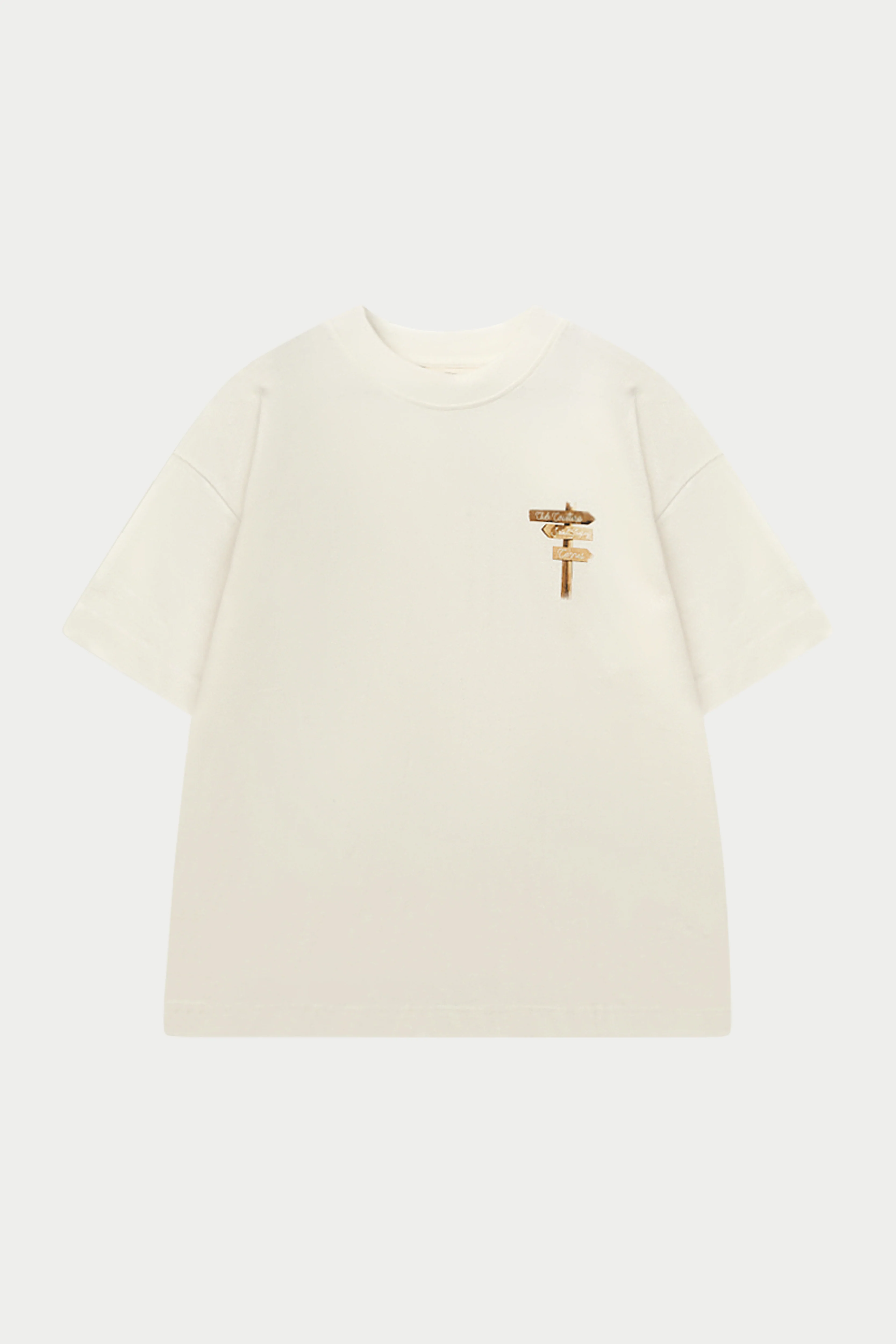 WATERCOLOUR BEACH CLUB PRINTED T-SHIRT - OFF WHITE - Image 8