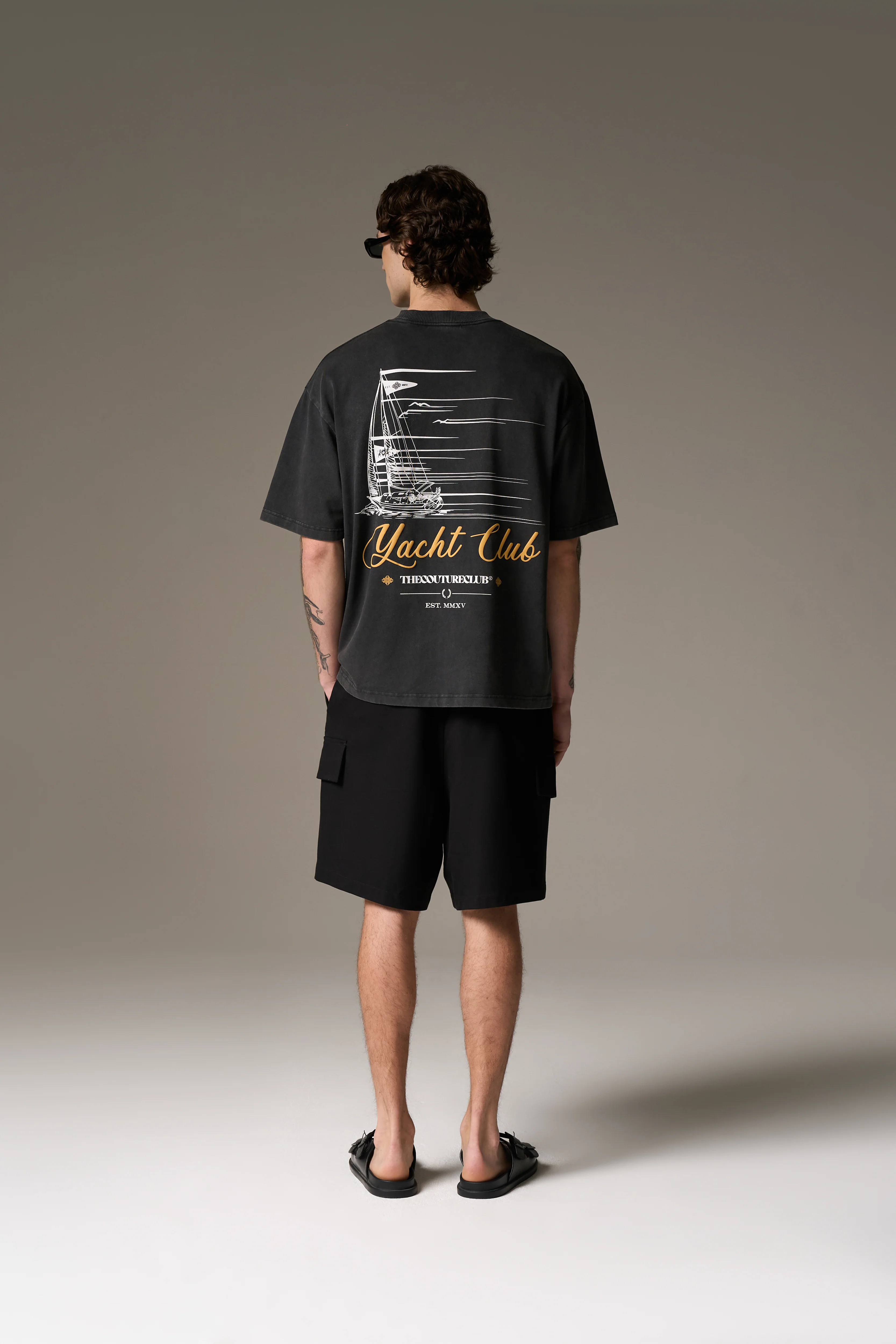 YACHT CLUB GRAPHIC T-SHIRT - WASHED BLACK - Image 7